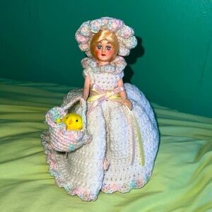 Collectable vintage crochet easter doll